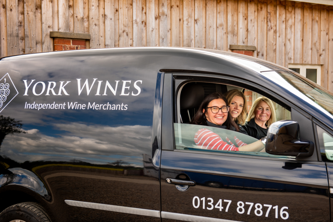 York Wines team in their van 